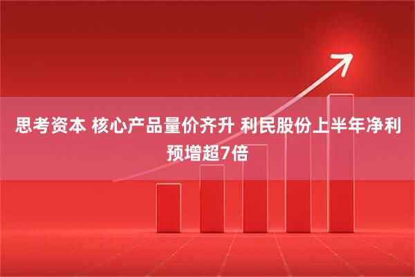 思考资本 核心产品量价齐升 利民股份上半年净利预增超7倍