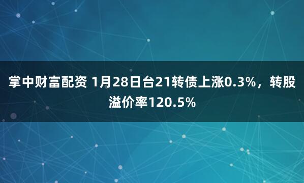 掌中财富配资 1月28日台21转债上涨0.3%，转股溢价率120.5%