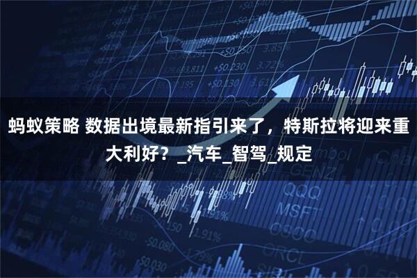 蚂蚁策略 数据出境最新指引来了，特斯拉将迎来重大利好？_汽车_智驾_规定